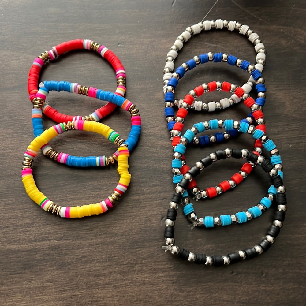 Rubber bracelet, jewelry stack